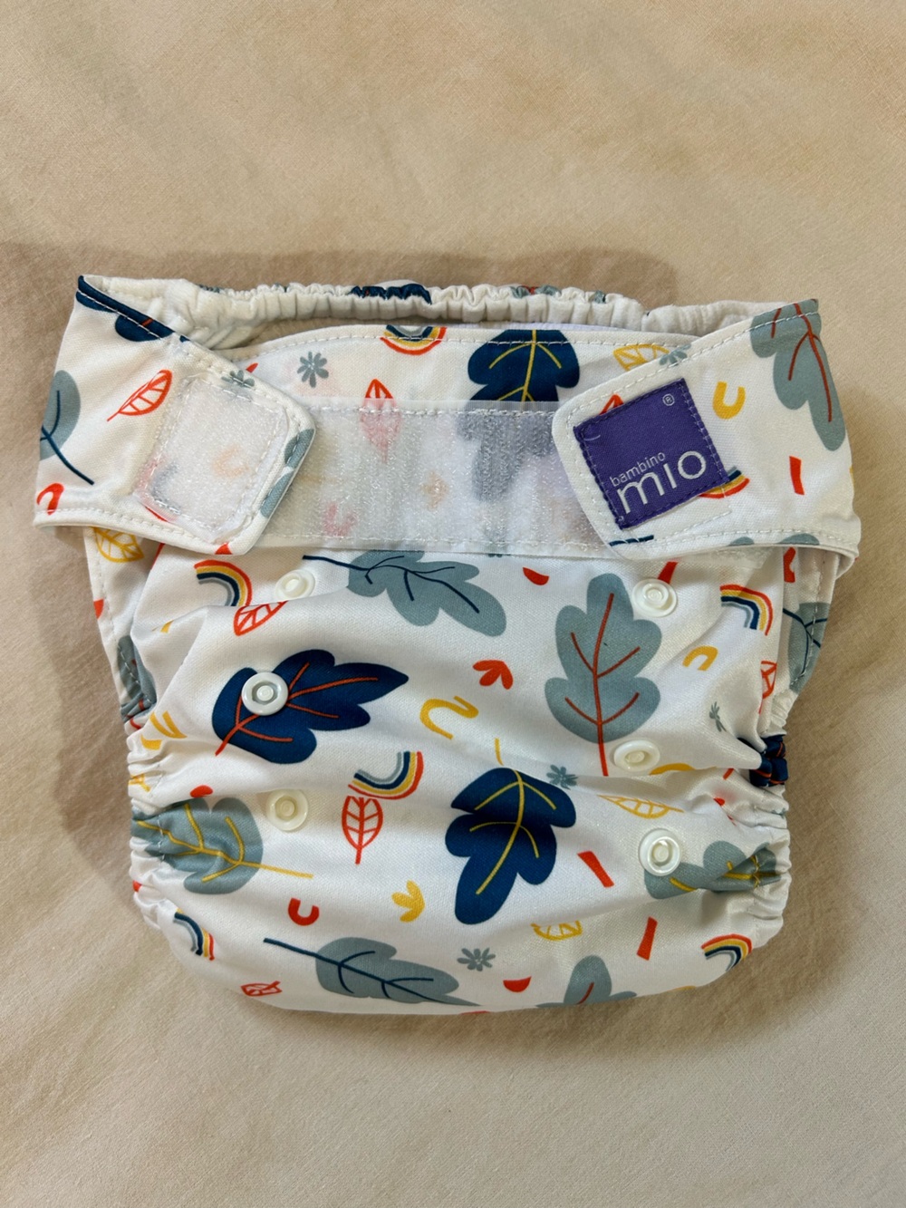 White Woodland Print Reusable Cloth Nappy Cover